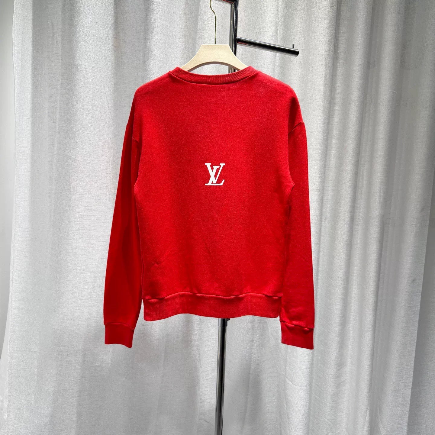 Louis Vuitton Runway Print Logo Cotton Red Hoodie