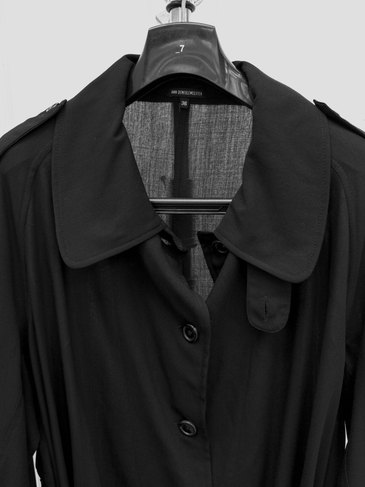 Ann Demeulemeester SS20 Wool Lace-Up Coat