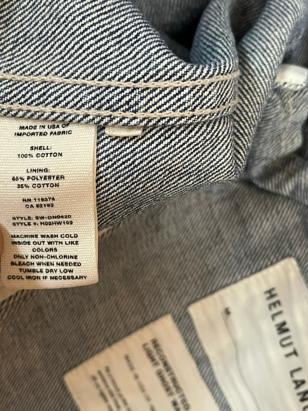 Helmut Lang Damaged Denim Jacket