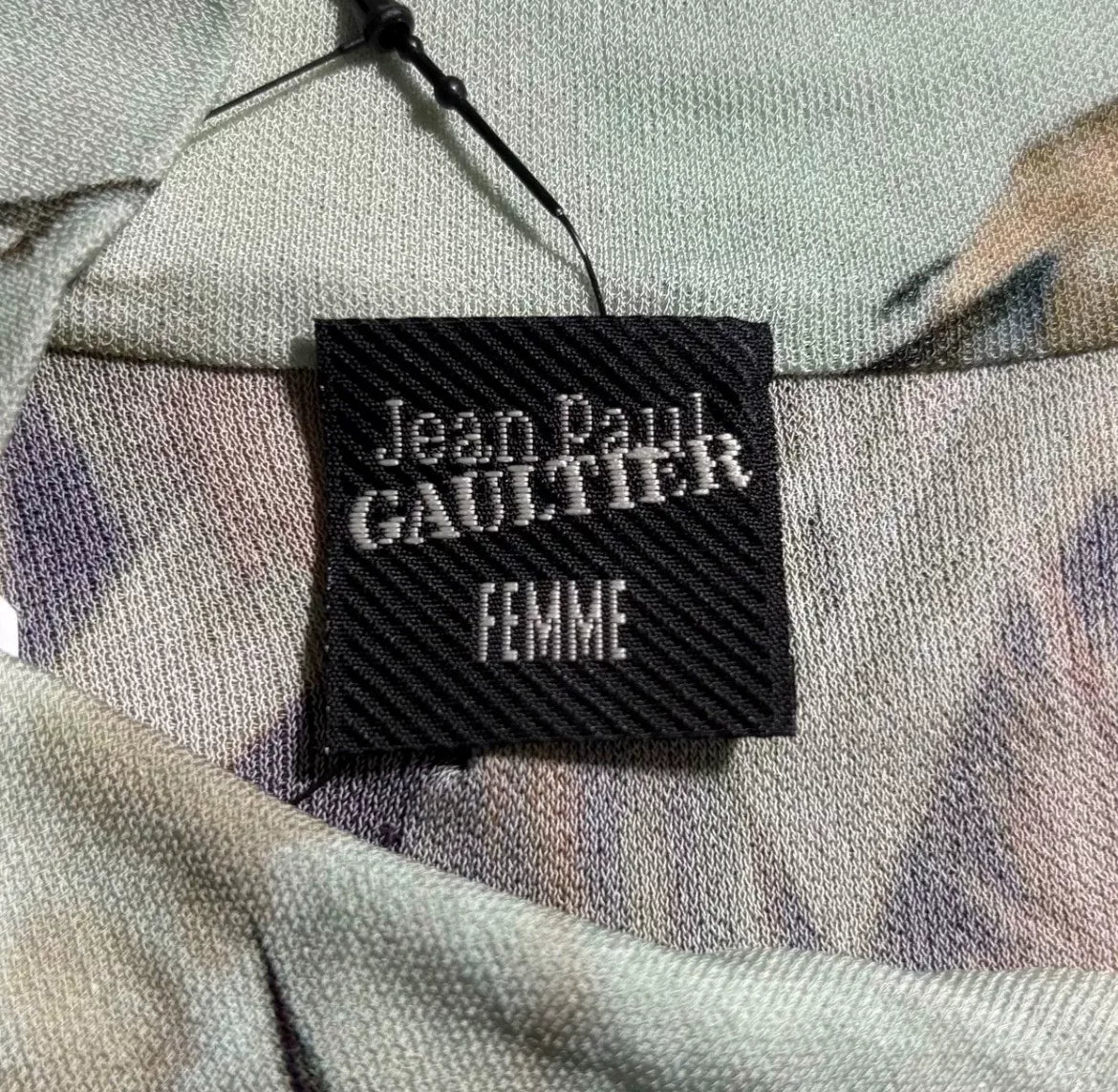 Jean Paul Gaultier Floral Bird Print Silk Turtleneck Top