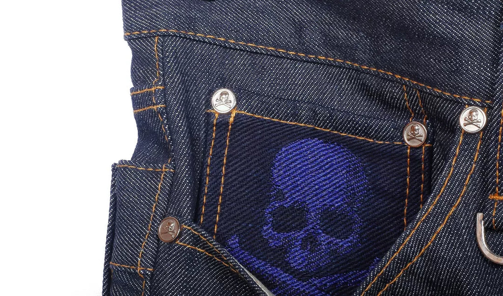 Mastermind Japan Rhinestone Mainline 14SS Gold Isetan On Jeans