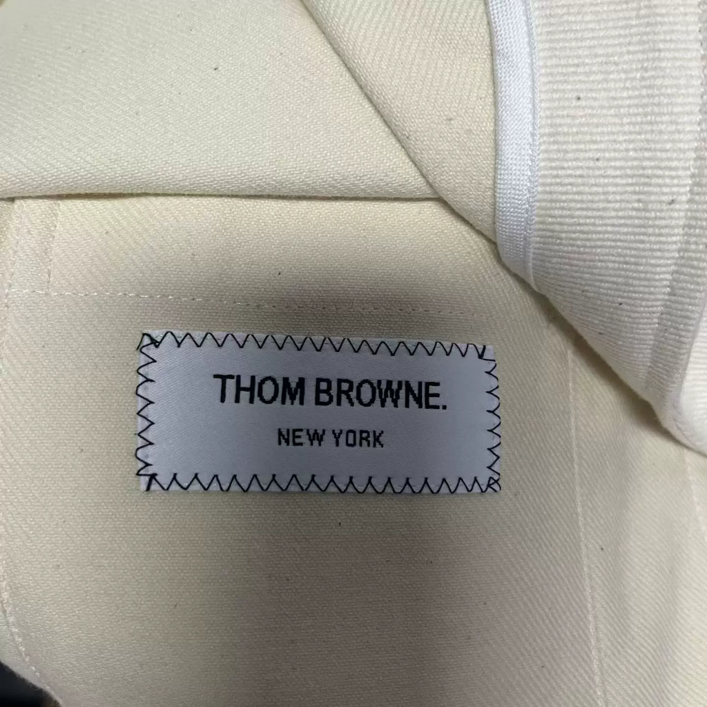 Thom Browne Beige Four-Stripe Shirt