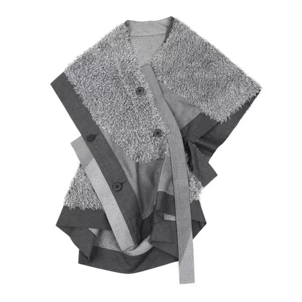 Issey Miyake Vintage Grey Patchwork Vest