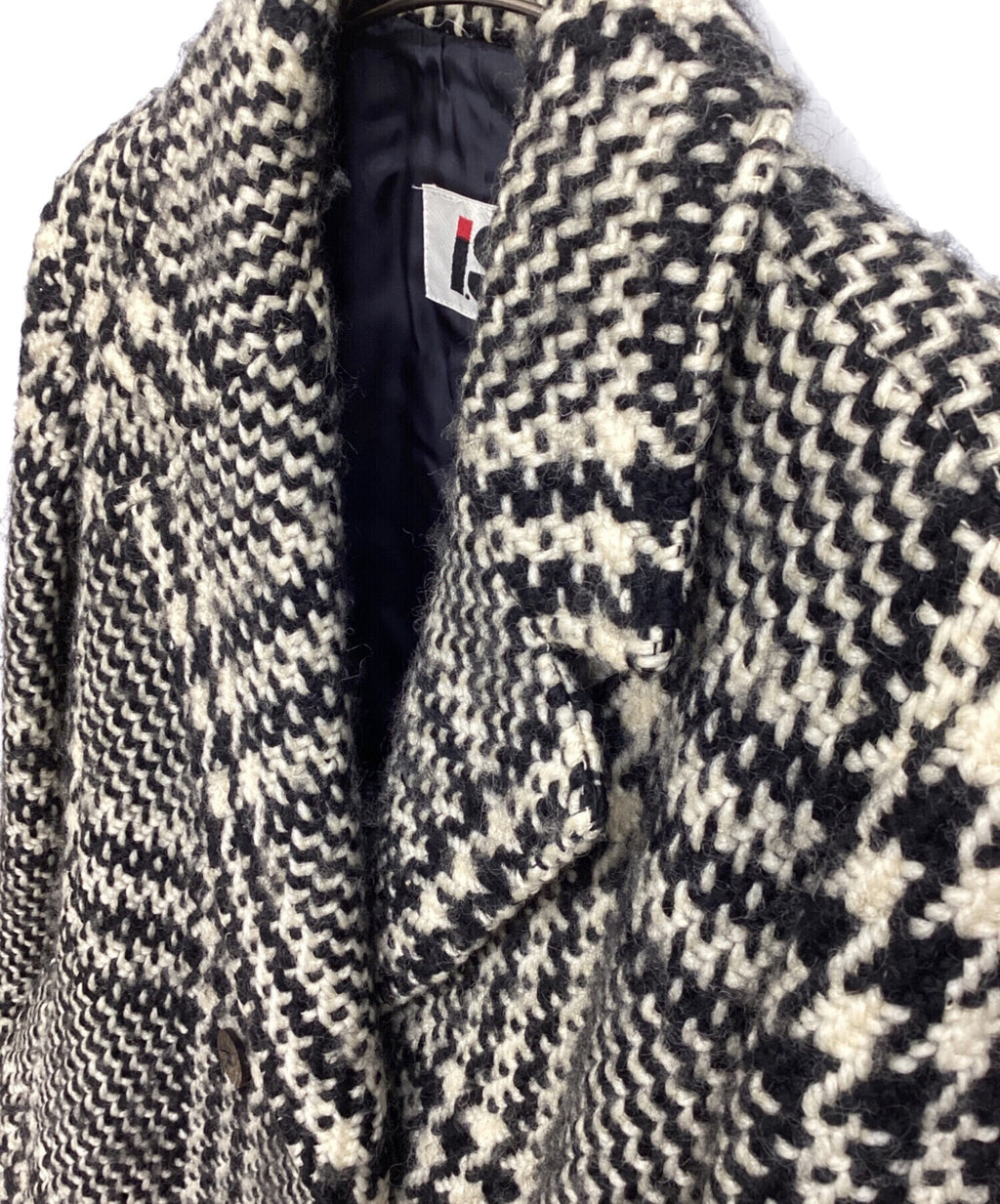 Issey Miyake 1980s Houndstooth Wool Coat