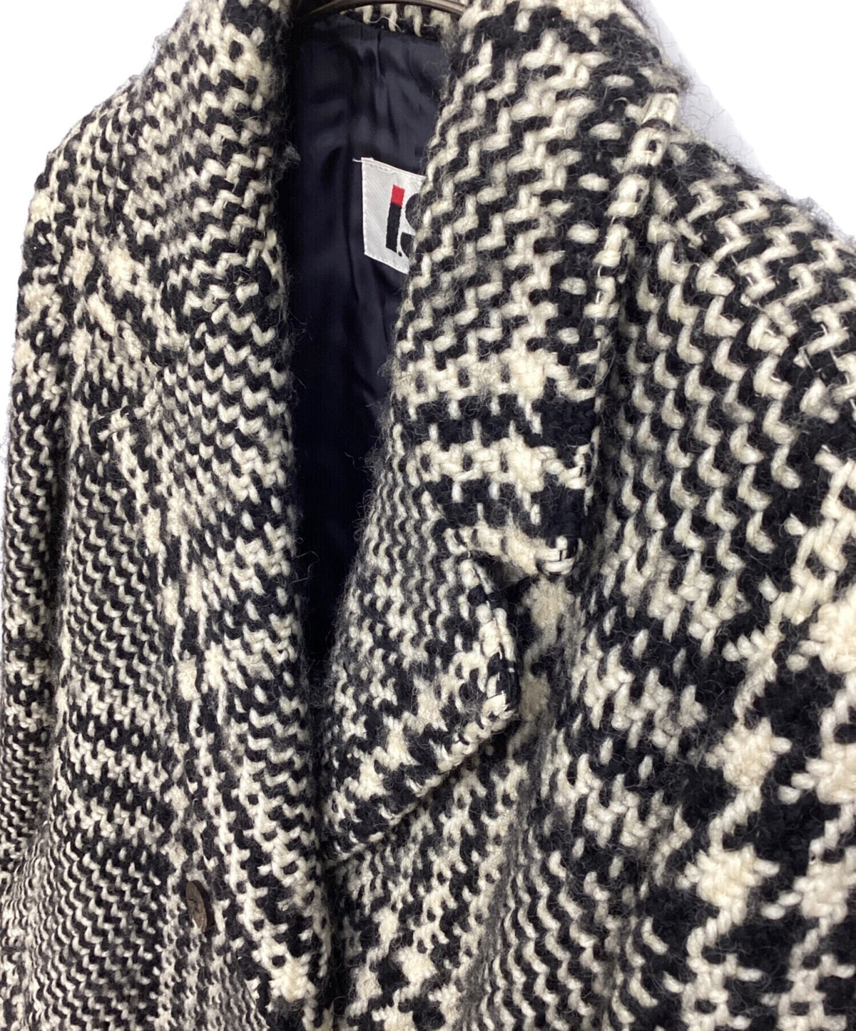 Issey Miyake 1980s Houndstooth Wool Coat