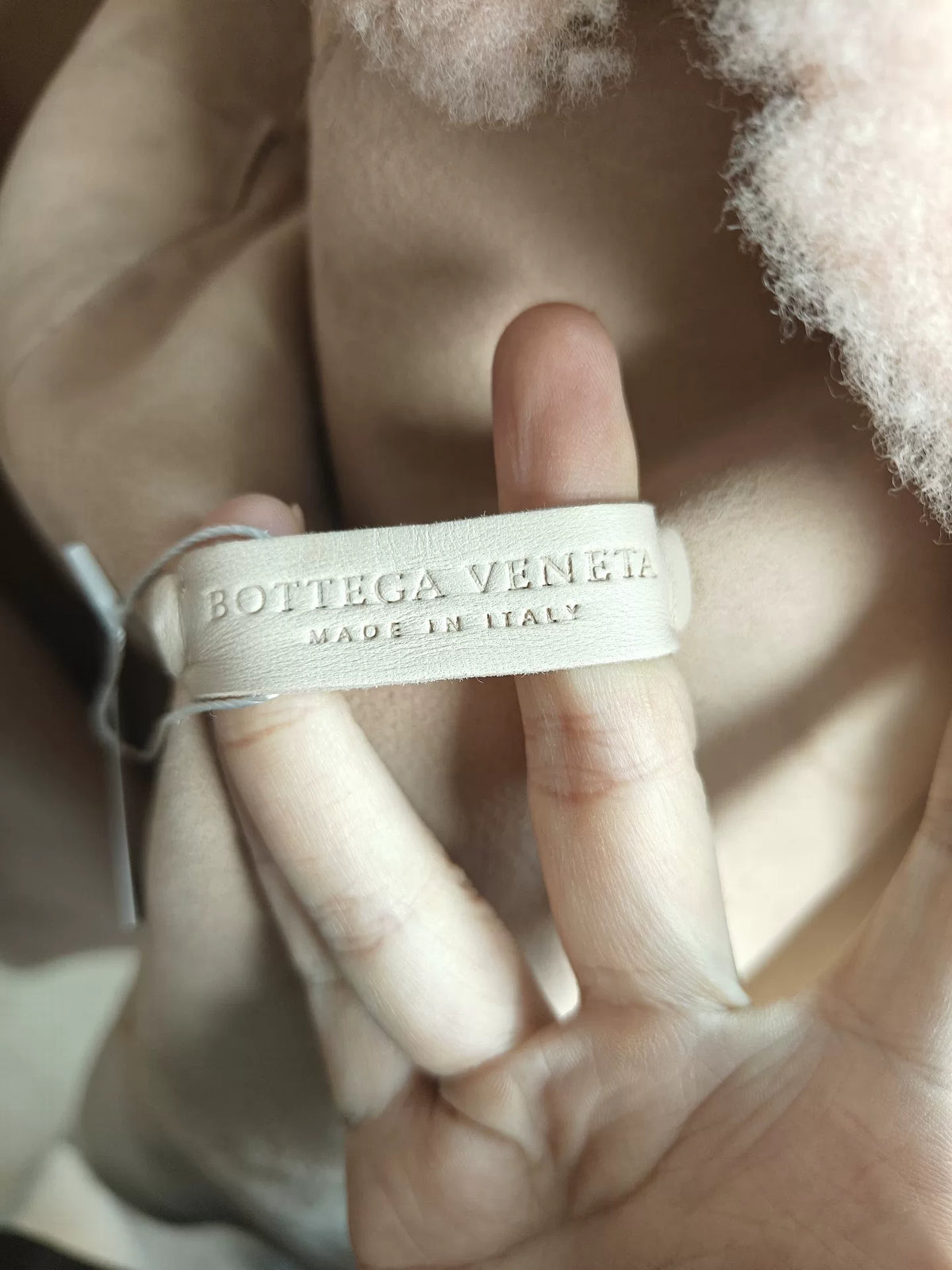 Bottega Veneta Pink Shearling Long Coat