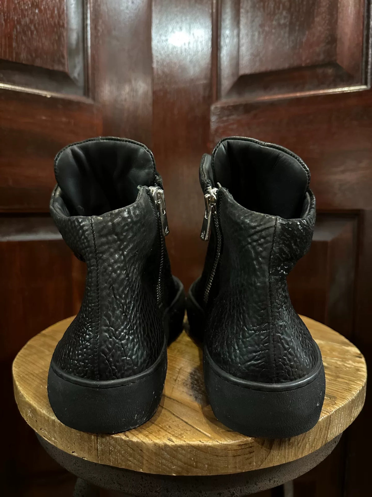 Isaac Sellam AW18 Black Back Stapled Sneakers