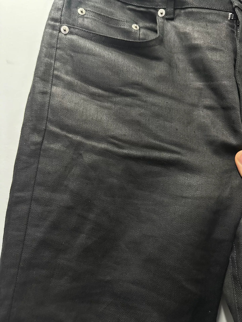 Rick Owens Geth Cut twill linen material straight-leg fit pants