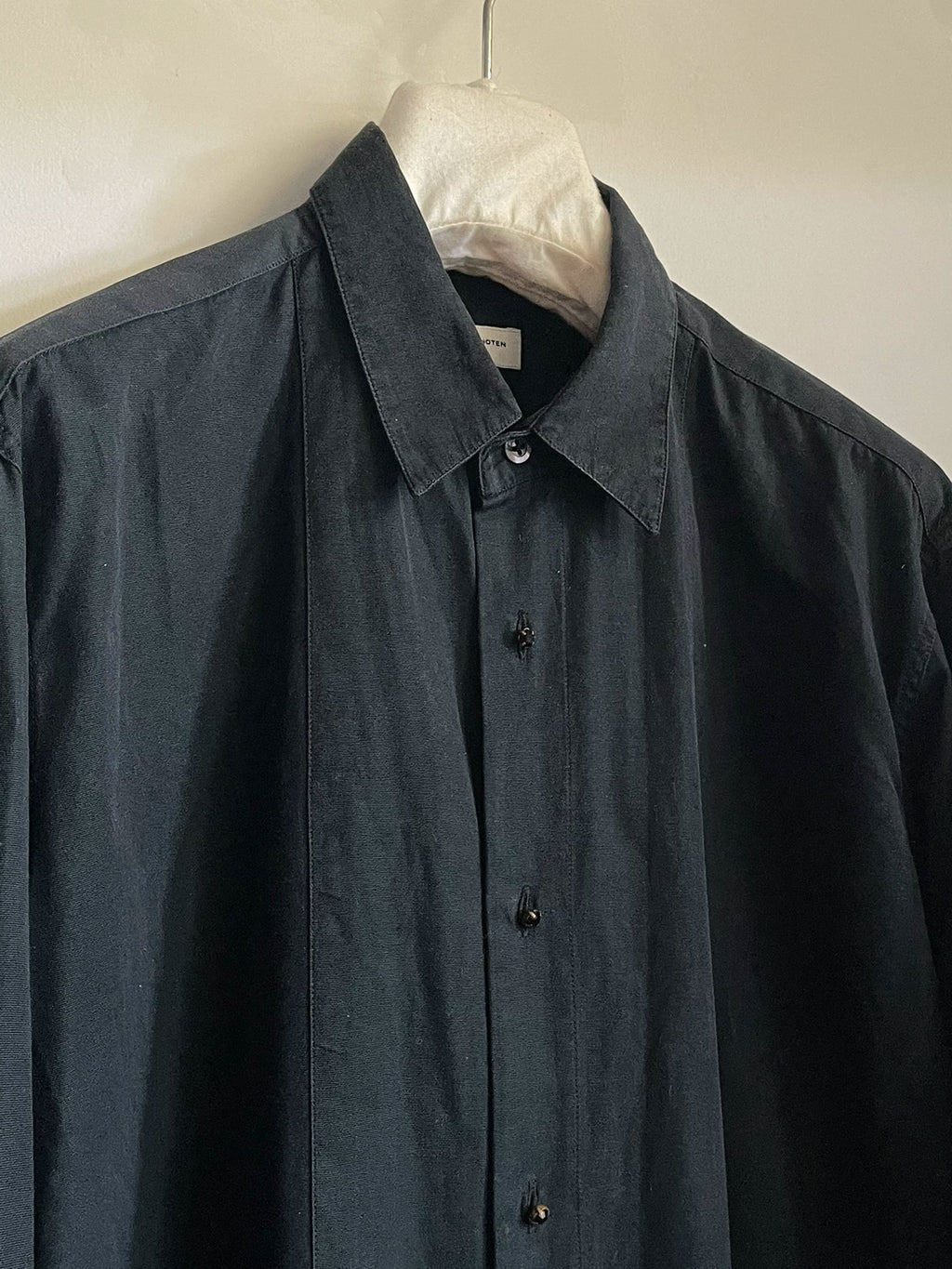 Dries Van Noten Octagonal Diamond Button Cotton Shirt