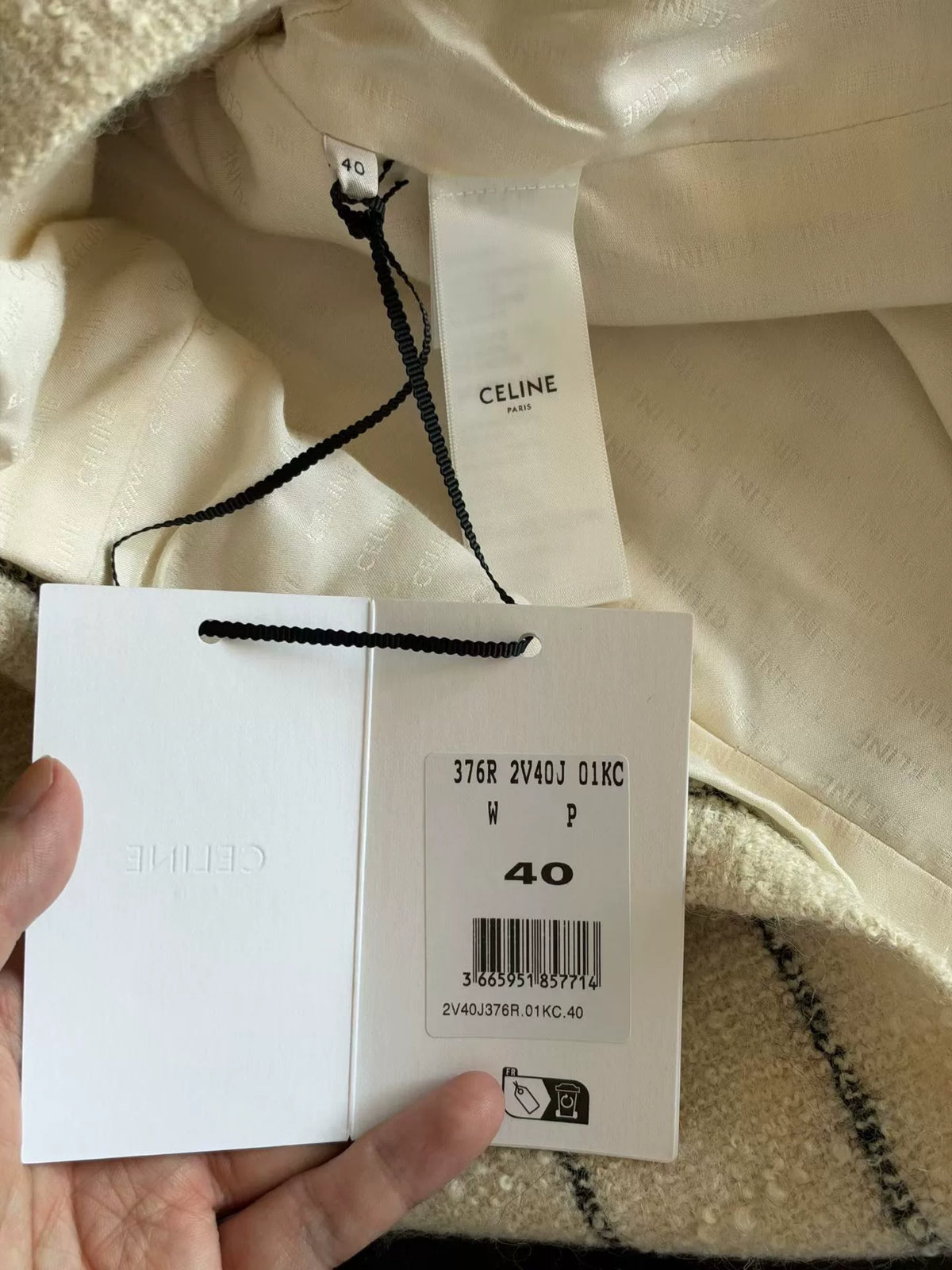 Celine Striped Tweed Jacket