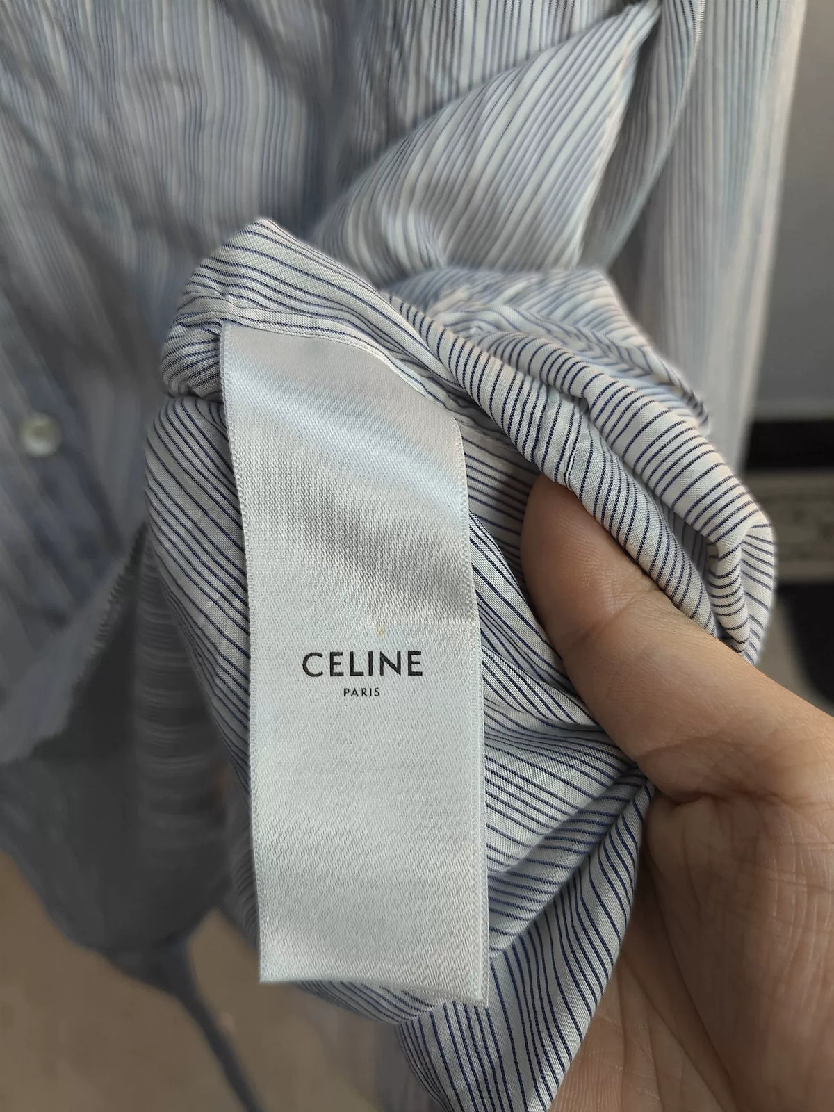 Celine Paris Stripe Silk Shirt