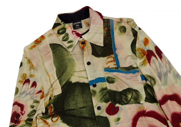 Jean Paul Gaultier Oil-Painted Silk Long-Sleeved Shirt