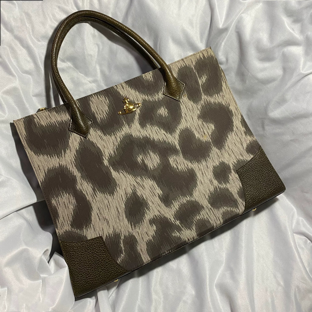 Vivienne Westwood Leopard Print Handheld Bag