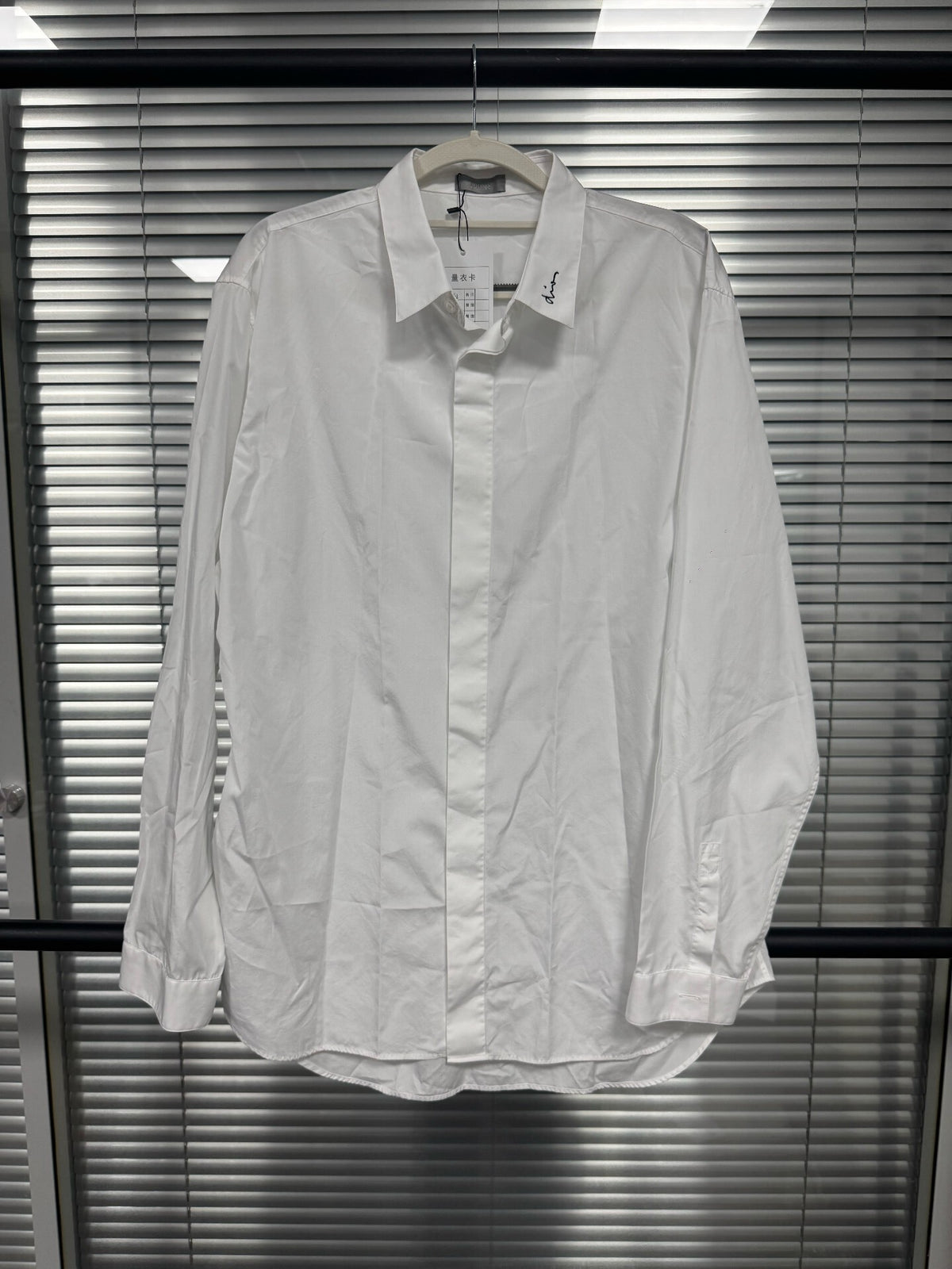 Dior White Collar Embroidery Top
