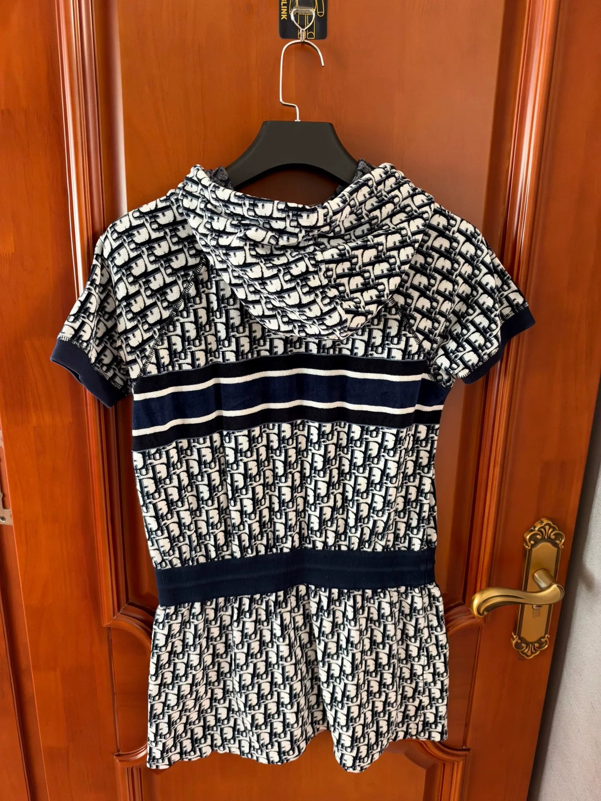 Dior Monogram Hooded Short Sleeve Dress
