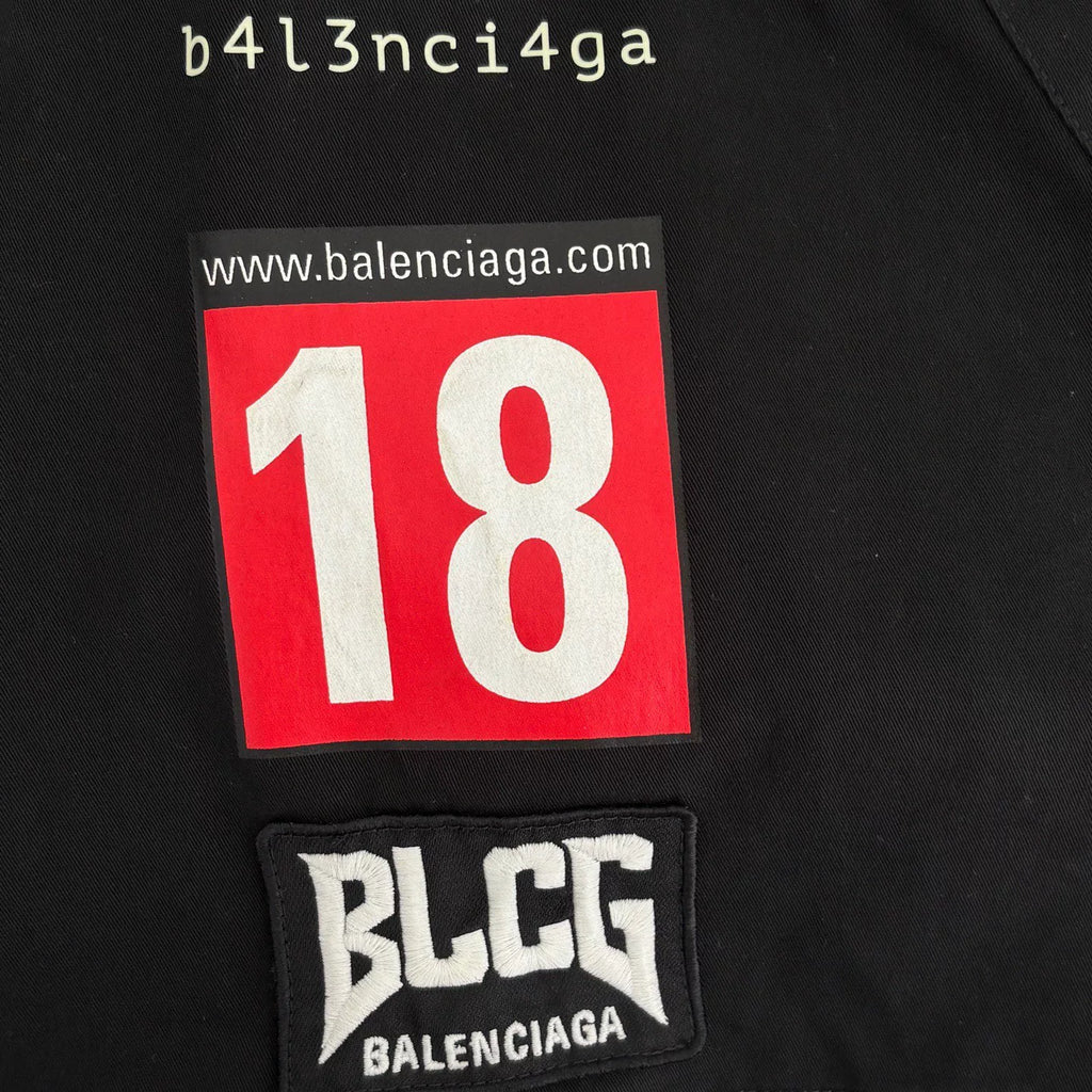 Balenciaga Game Badge Glow Embroidered Short Sleeve Shirt