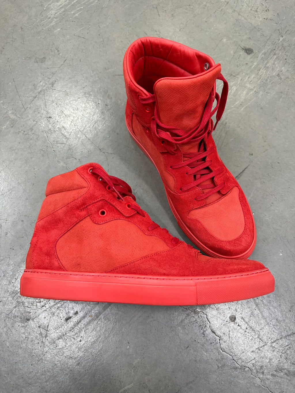 Balenciaga High Top Red Sneakers