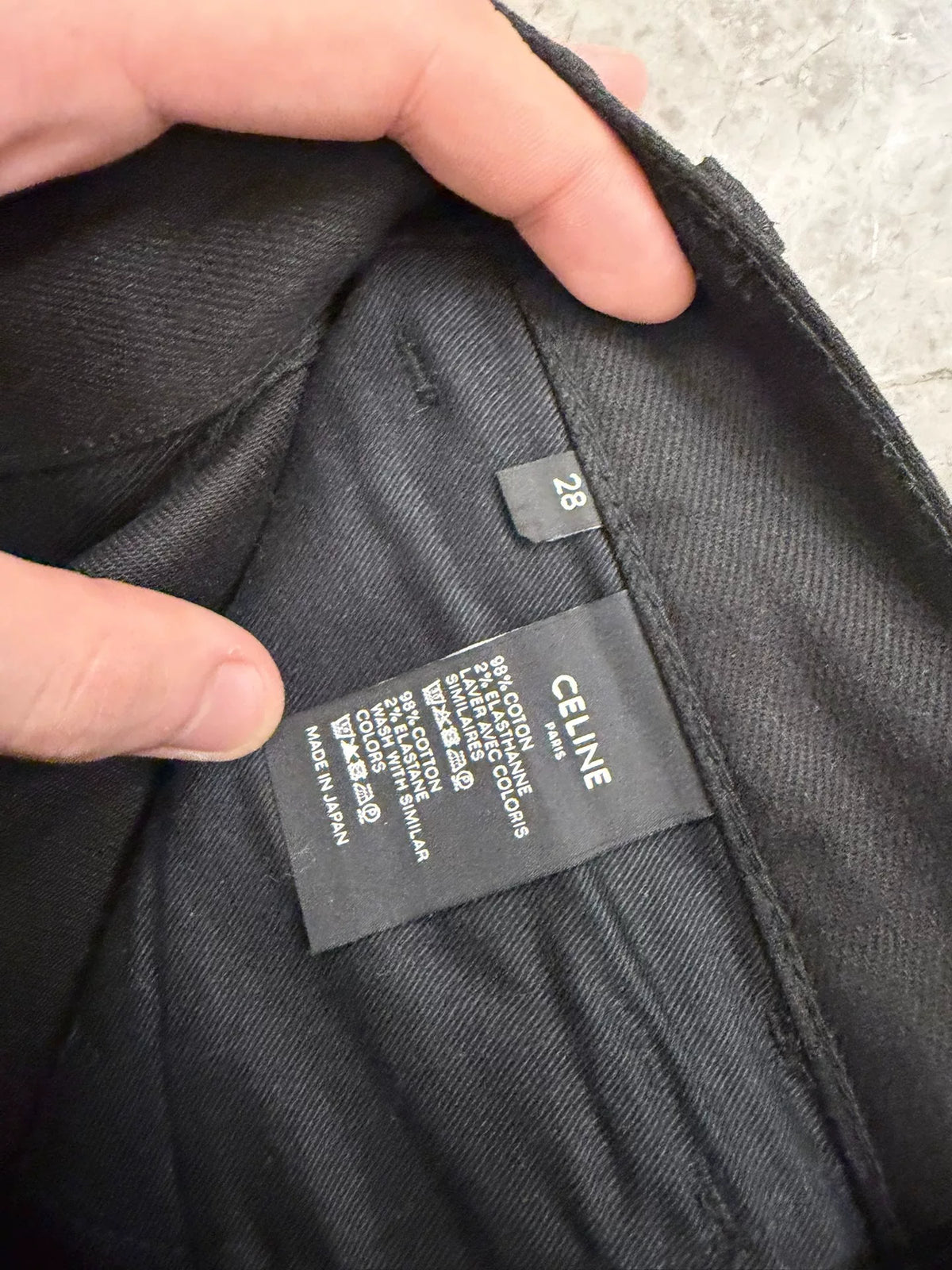 Celine 19SS SK003 Black Straight-Leg Denim Jeans