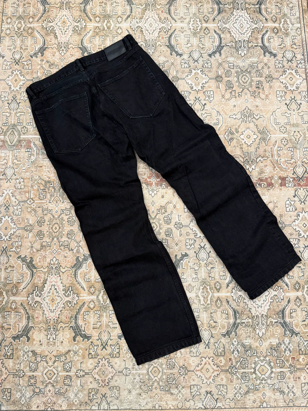 Balenciaga Baggy Black Distressed Jeans