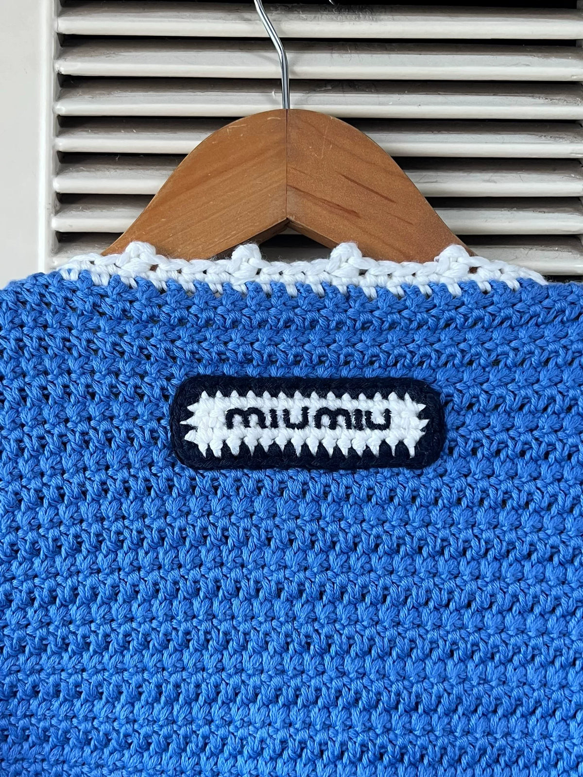 Miu Miu Hand-Crocheted Knit Cardigan