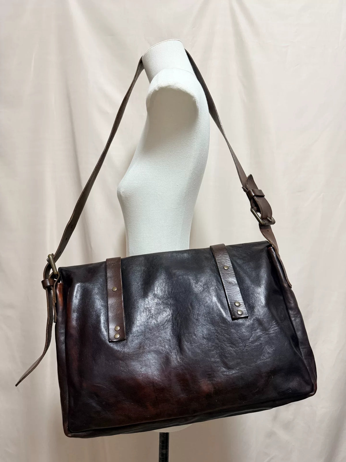 Dries van Noten Crossbody Shoulder Leather Messenger Bag