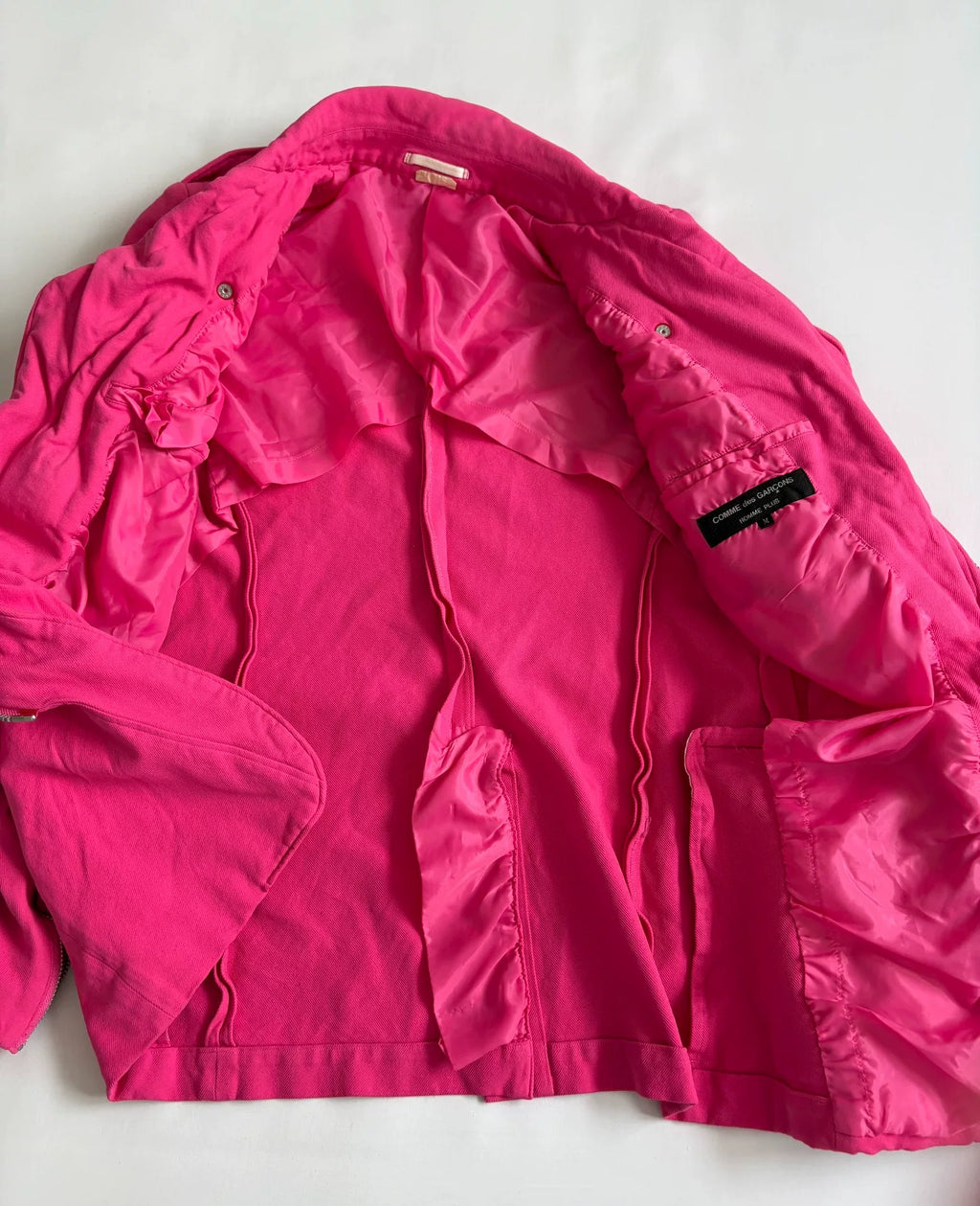 COMME des GARCONS pink biker jacket