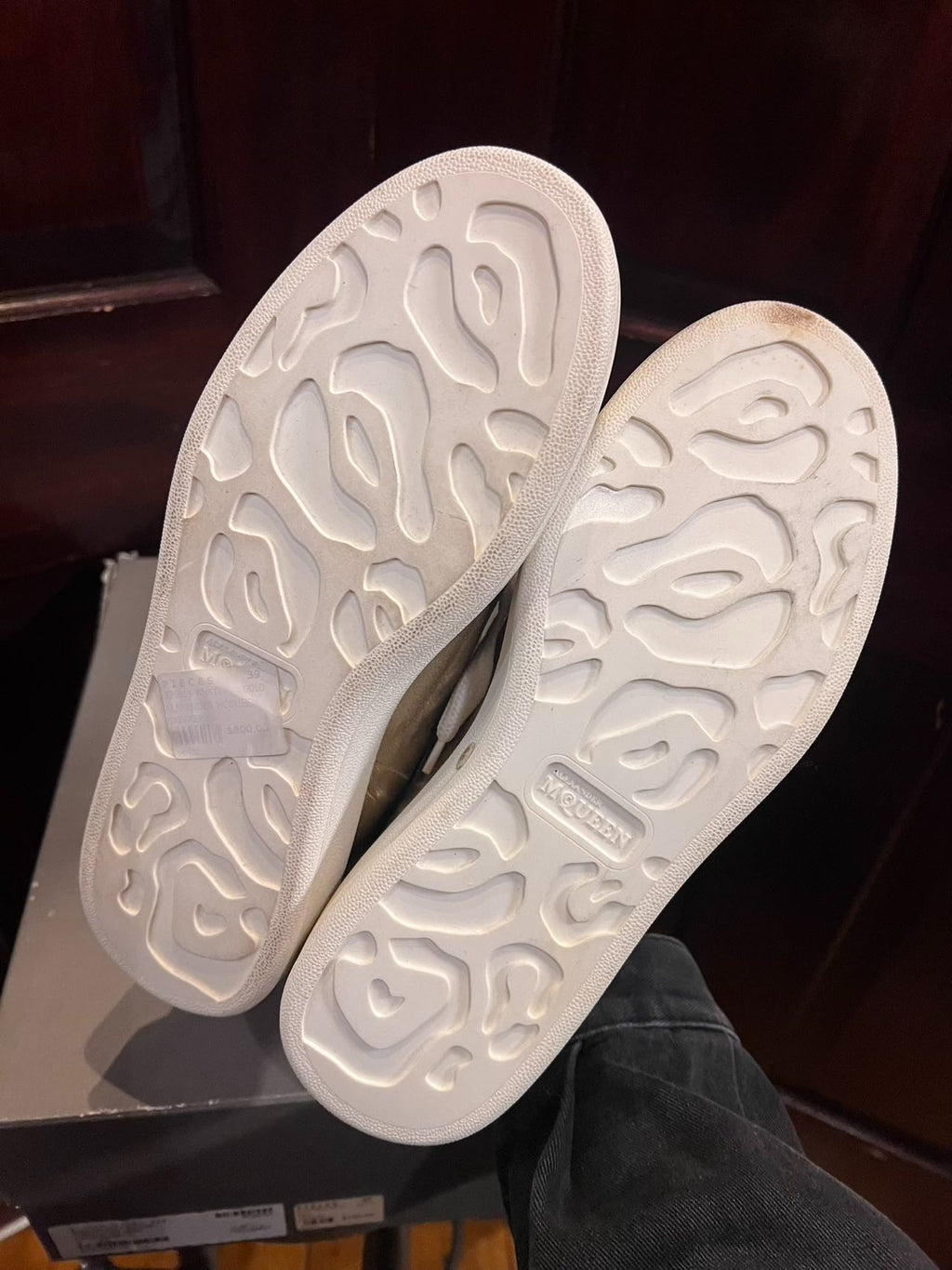 Alexander McQueen AW16 Platinum Calfskin Sneakers