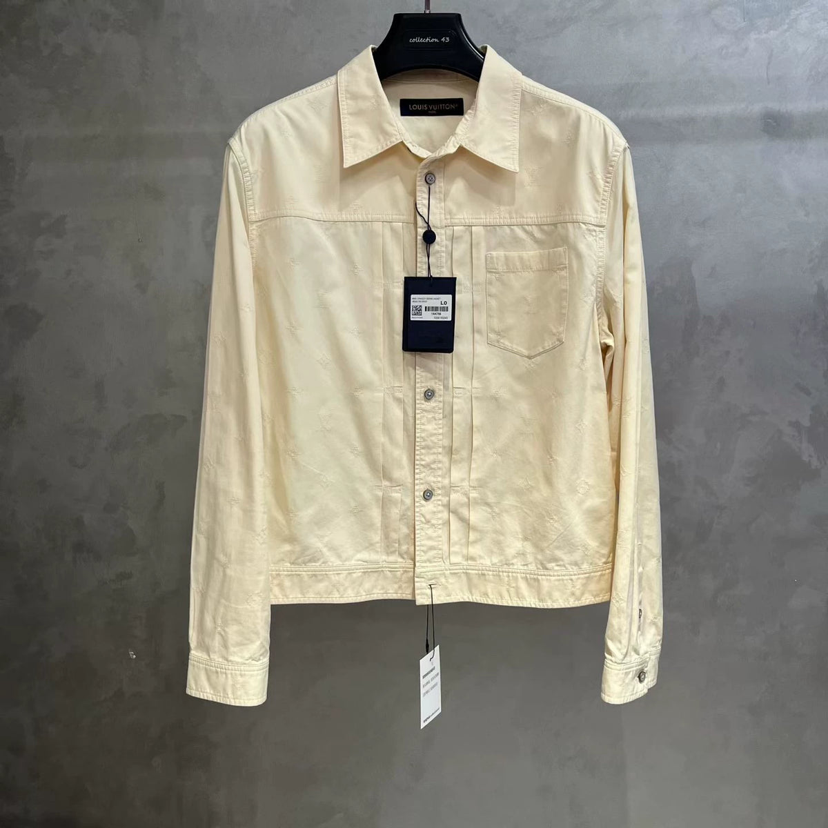 Louis Vuitton All-Over Logo Embroidered Single-Button Work Jacket