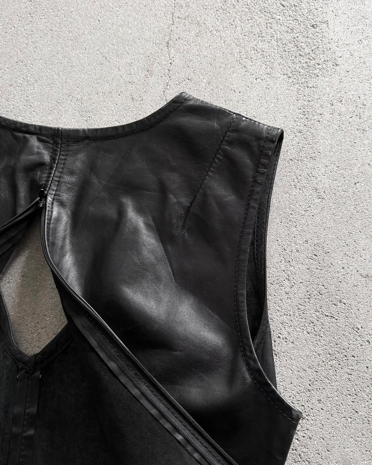 Ann Demeulemeester AW00 Lambskin V-Neck Sleeveless Top