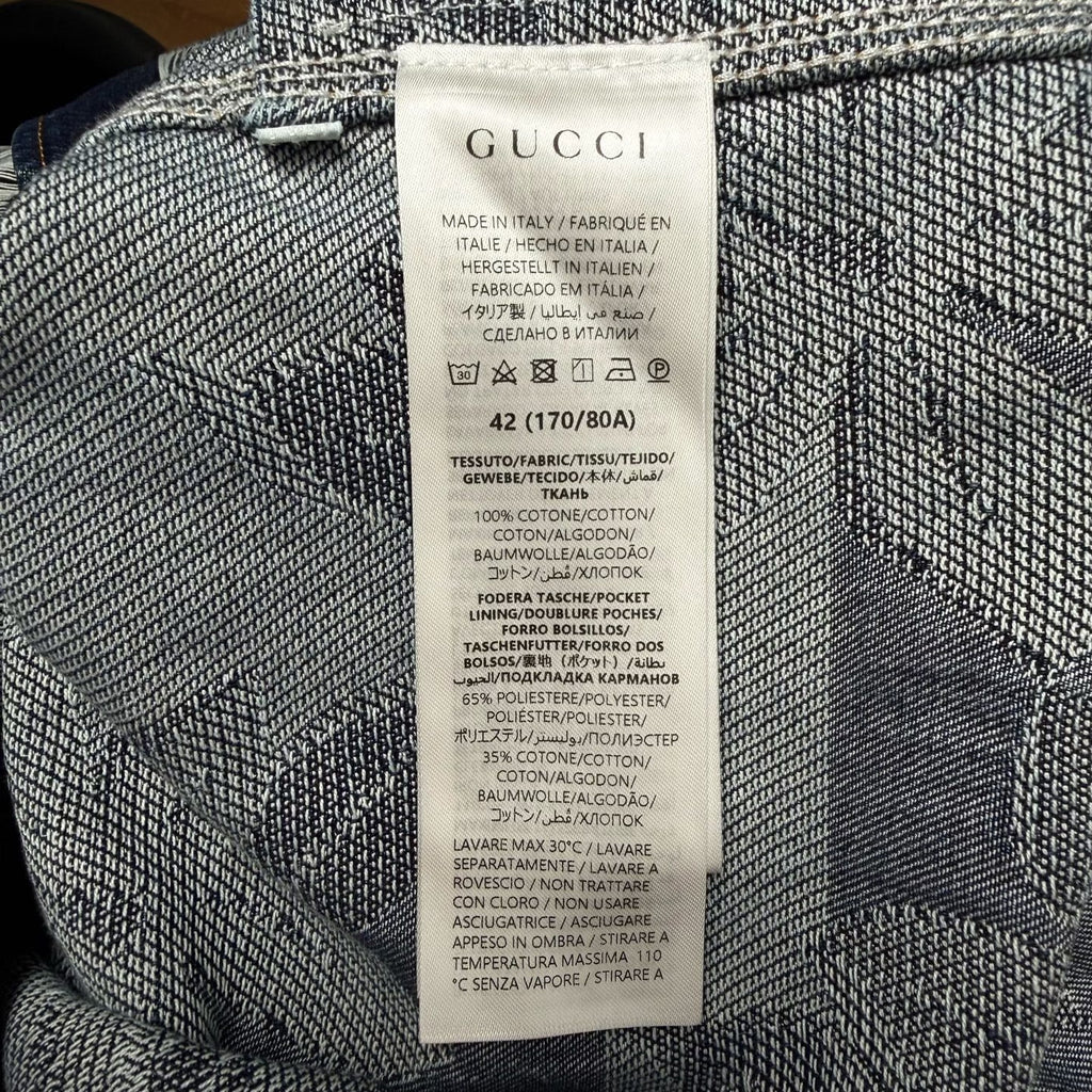 Gucci Floral Embroidered Denim Shirt