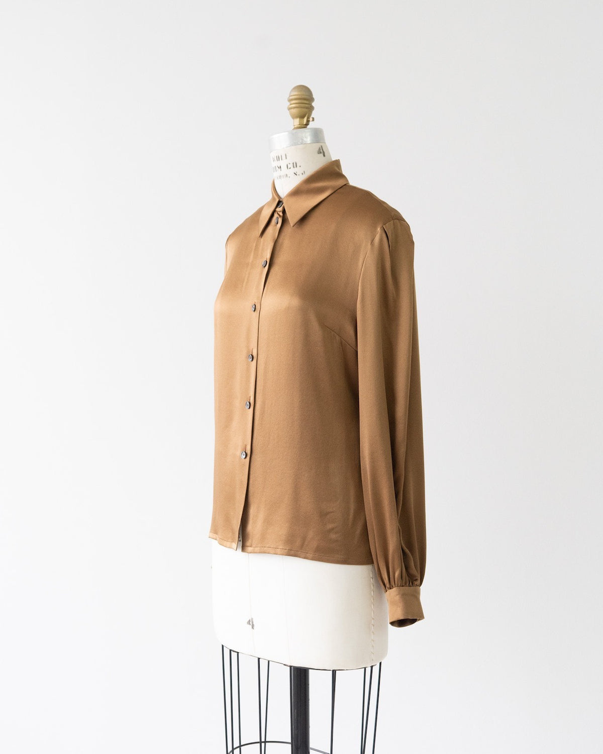 Celine 1990s Silk Long Sleeve Shirt