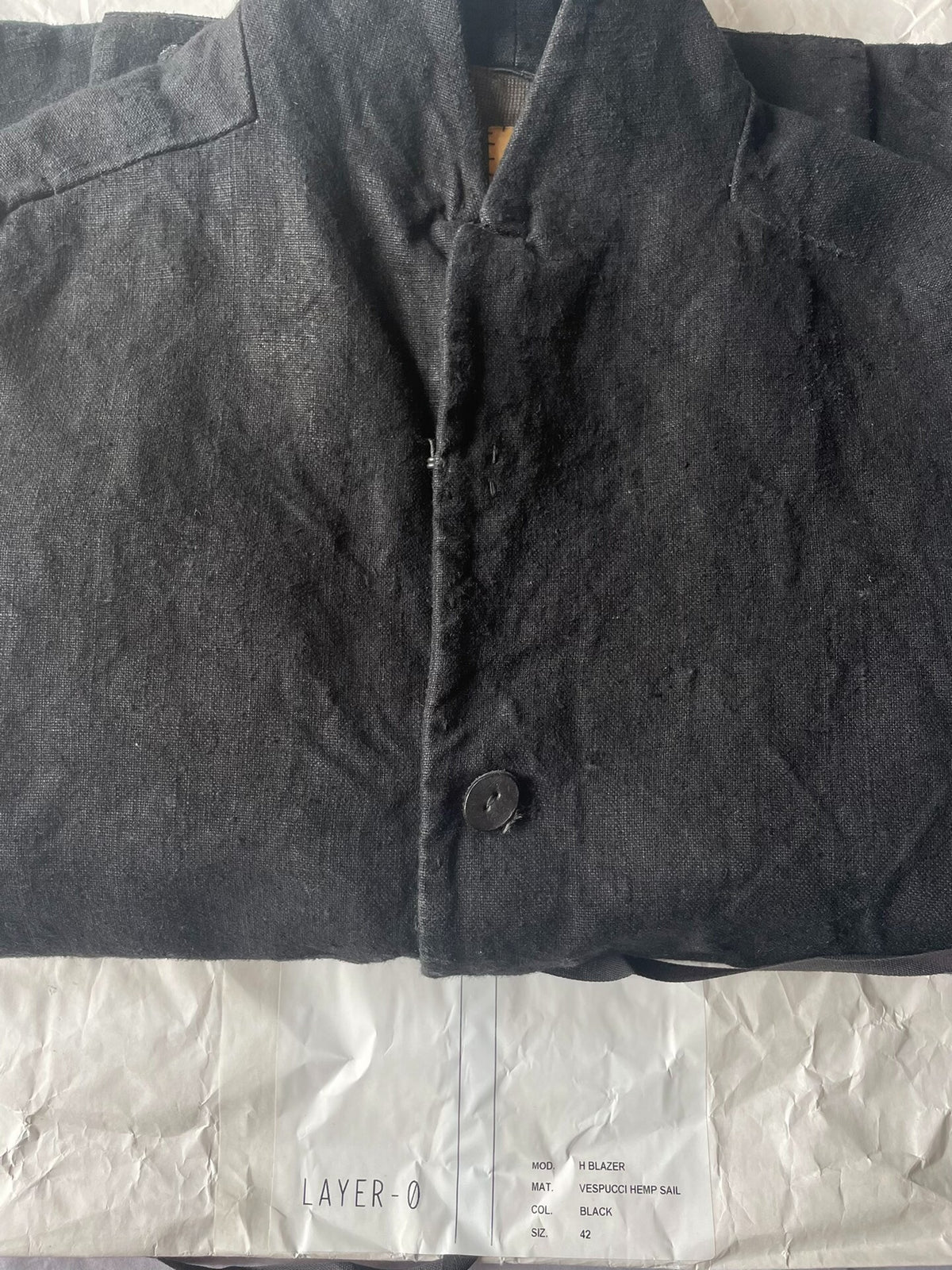 Layer-0 Sail H Alessio Black Canvas Blazer