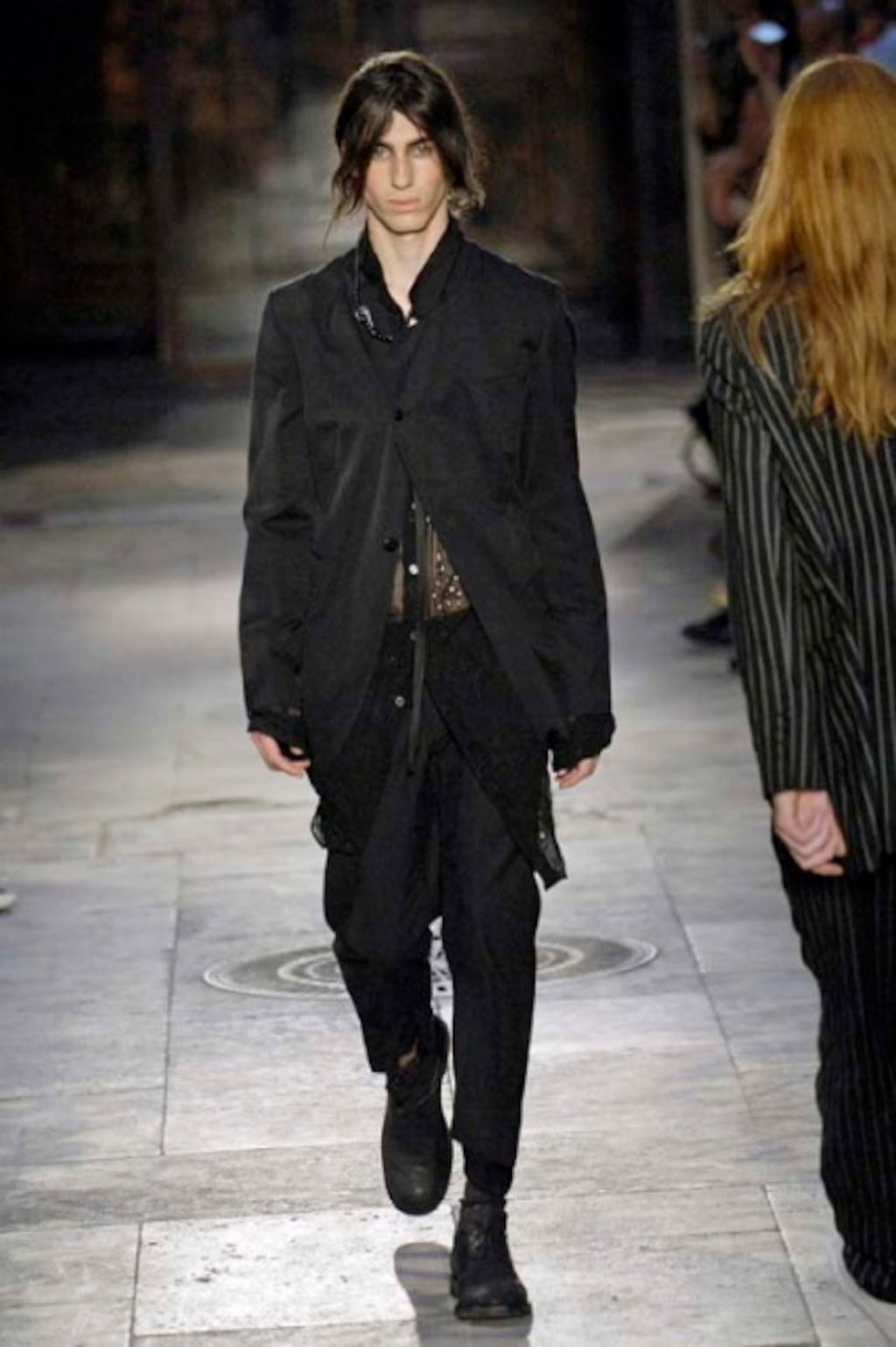 Ann Demeulemeester SS07 Black Runway Jacket
