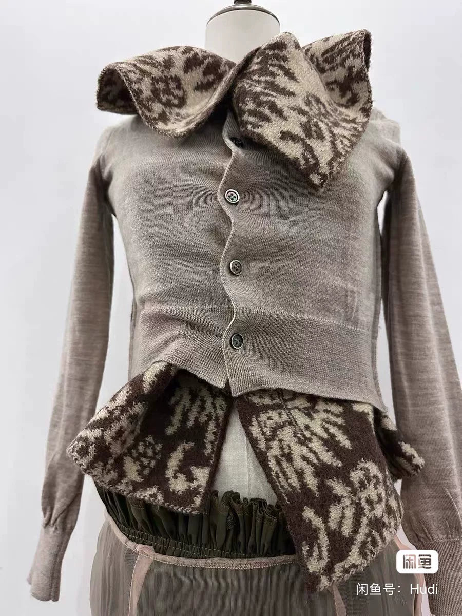 Comme Des Garcons 2009 Runway Top Wool Midi Skirt