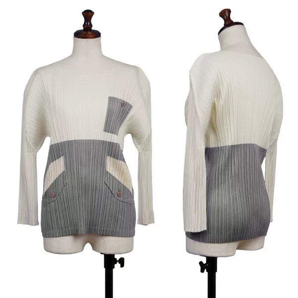 Issey Miyake Vintage Patchwork Pleated Top