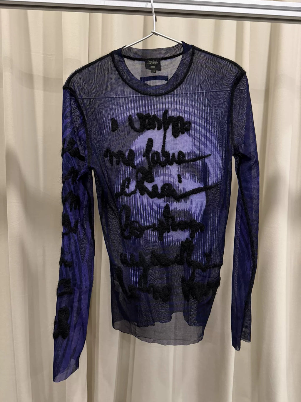 Jean Paul Gaultier portrait mesh long-sleeve