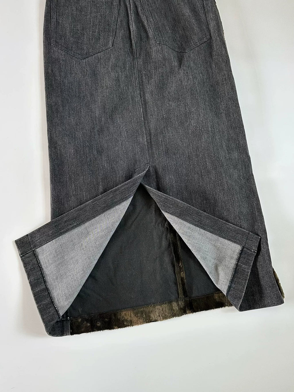 Comme Des Garcons Rei Kawakubo 2000 Tricot line fur skirt