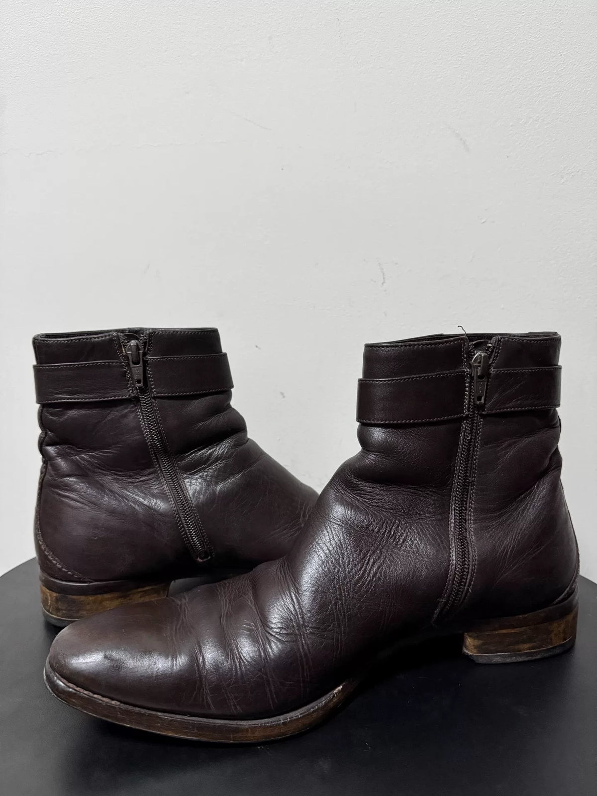Gucci Double G Zip-Up Dark Brown Boots by Tom Ford