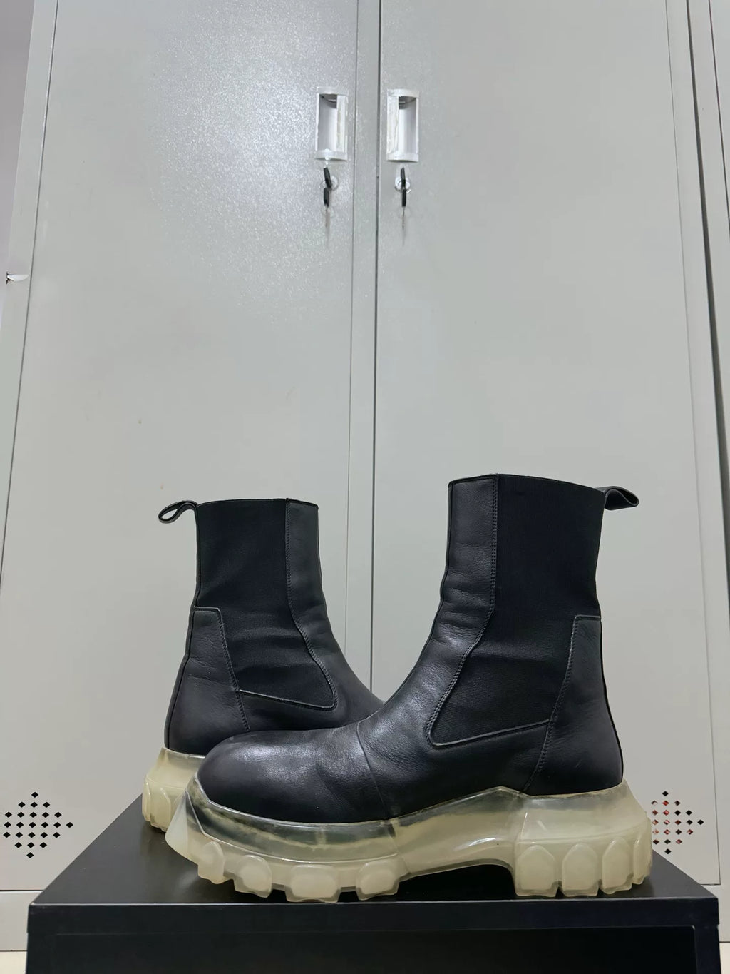 Rick Owens Bozo Tractor Leather Chelsea Boots