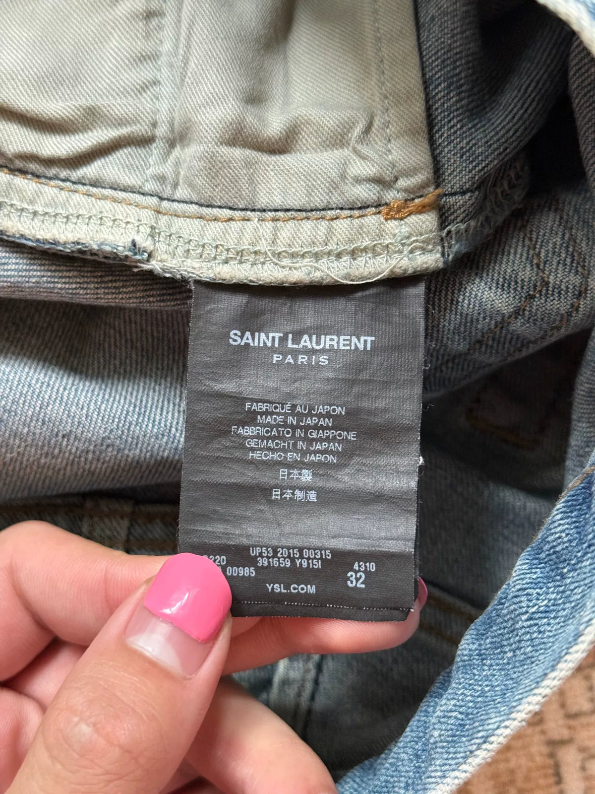 Saint Laurent Hedi D02 Distressed Jeans