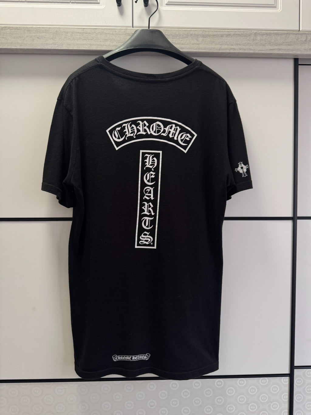 Chrome Hearts Horseshoe V-Neck Short Sleeve Top