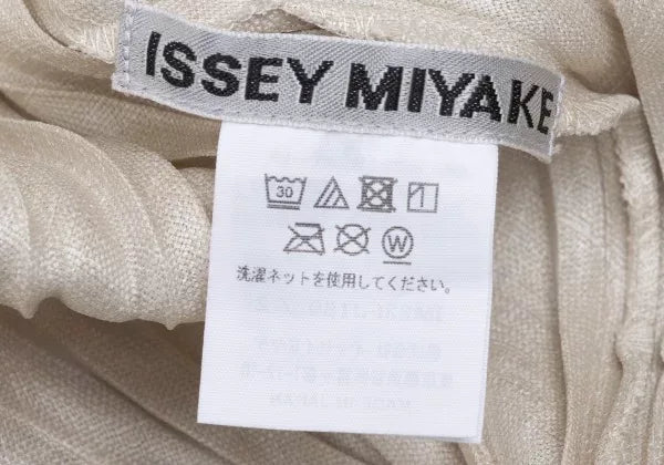 Issey Miyake Vintage Beige Pleated Top