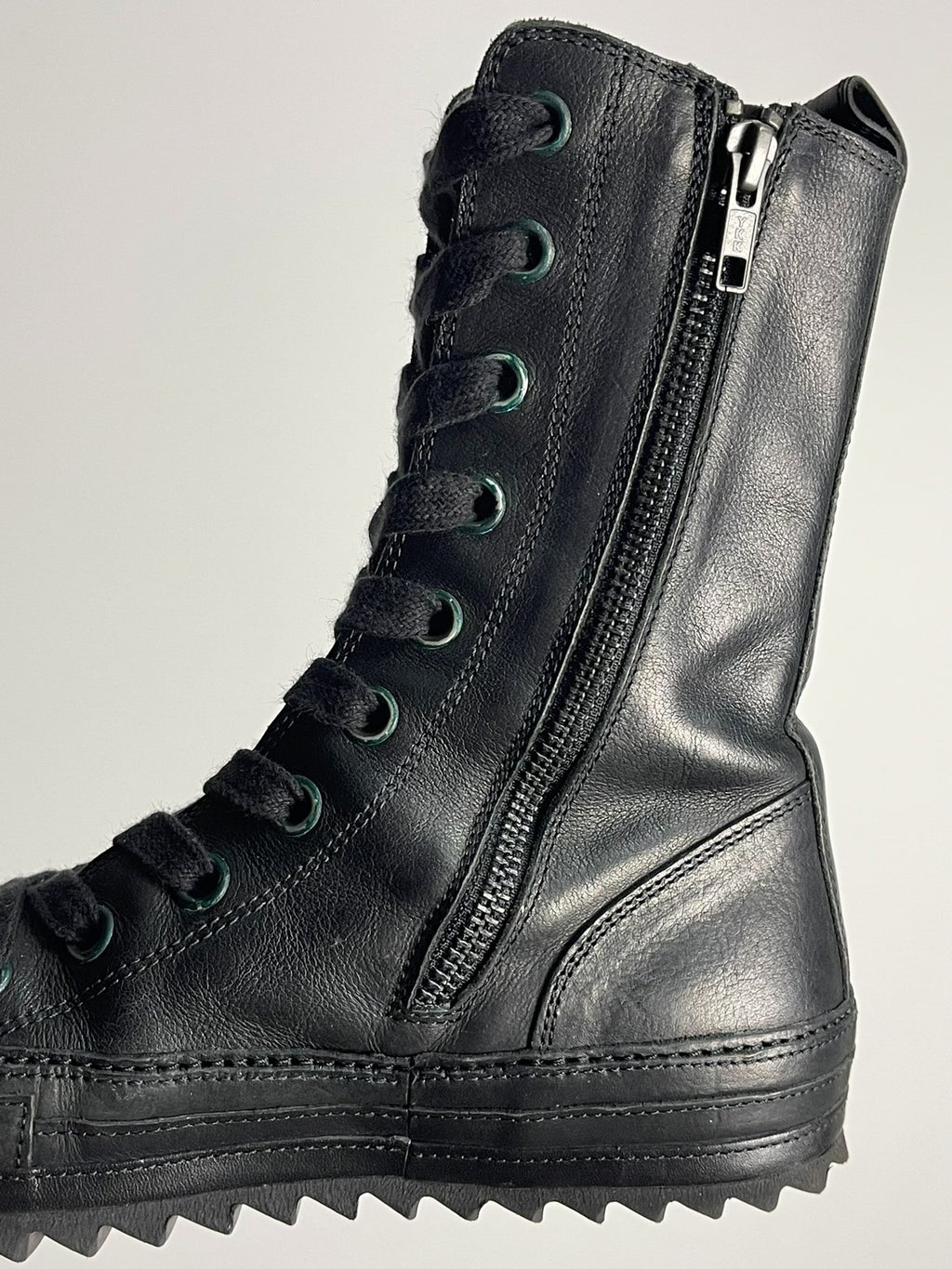 Ann Demeulemeester Sawtooth Sole Leather Sneakers