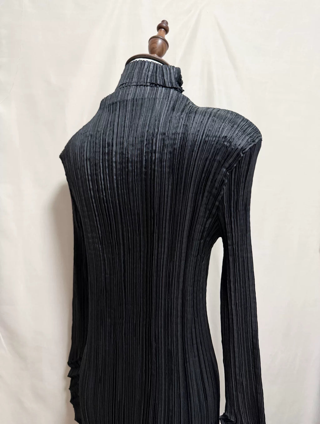 Issey Miyake Black Staircase Pleated Dress