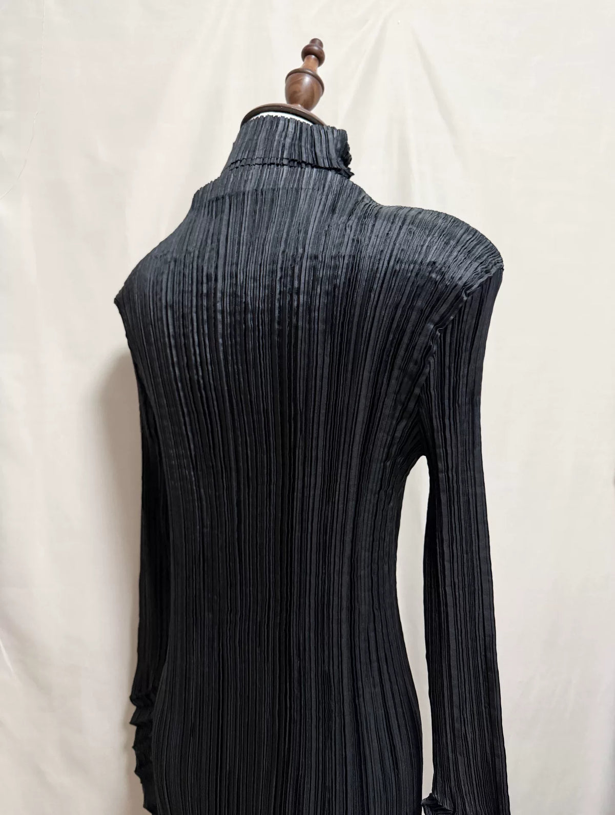 Issey Miyake Black Staircase Pleated Dress