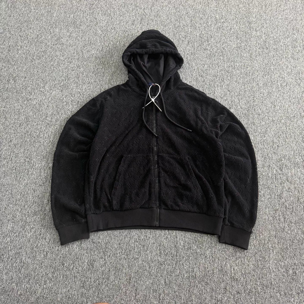 Louis Vuitton Tone-On-Tone All-Over Print Terry Hooded Jacket