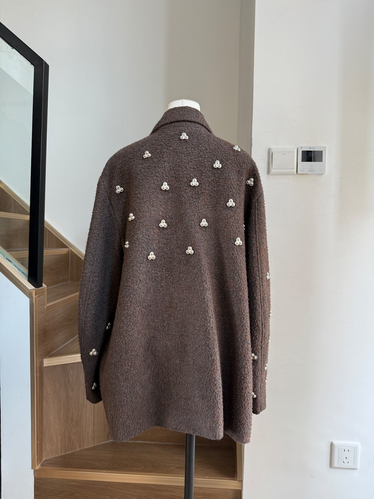 Namacheko Eternal Flower Beaded Collared Coat