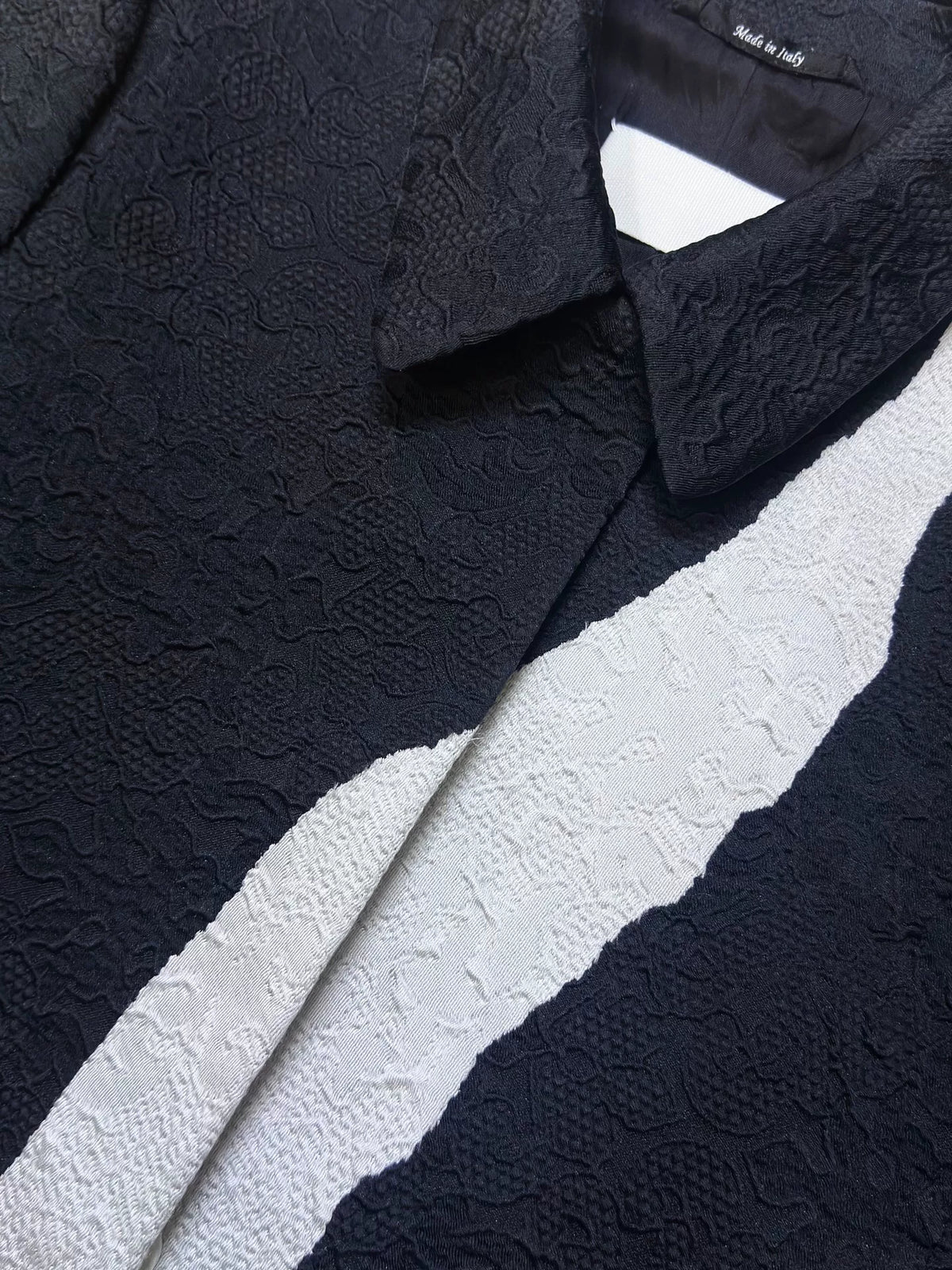 Maison Margiela jacquard embossed tonal pattern short jacket