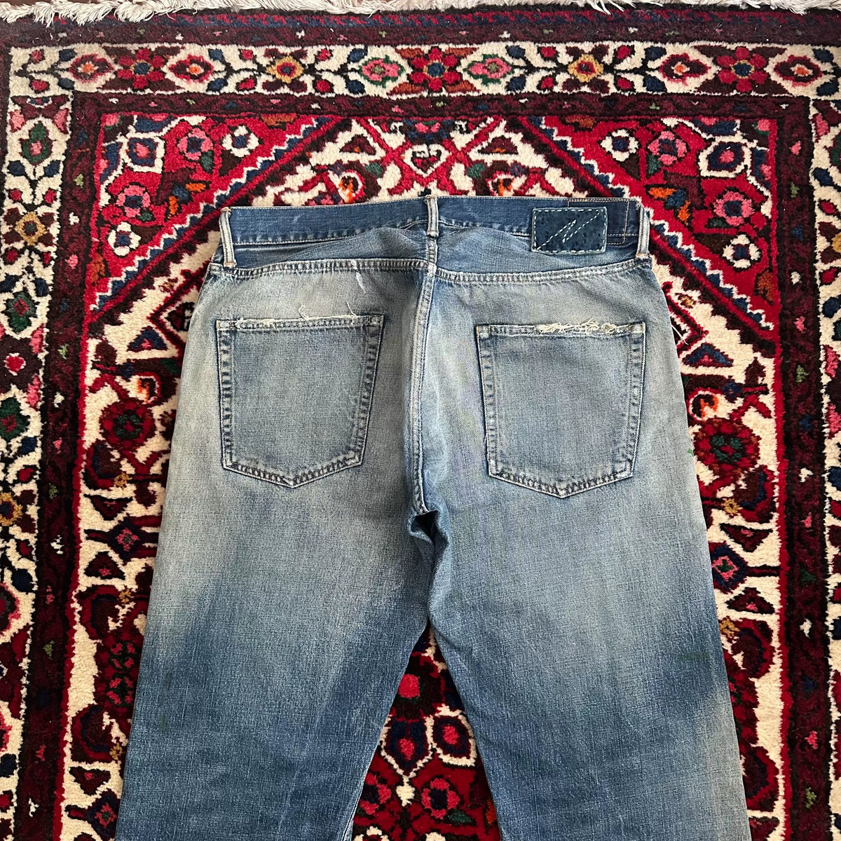 Visvim 19SS SS Ict Dry5 Distressed Jeans