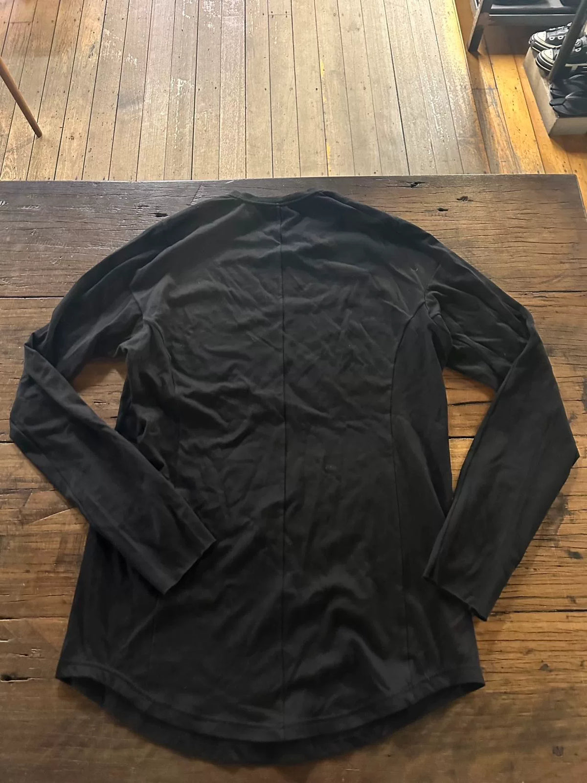 Devoa FW18 Black Paneled Longsleeve Cotton Tee